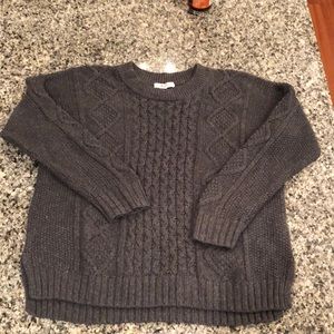 Madewell charcoal cable sweater size large